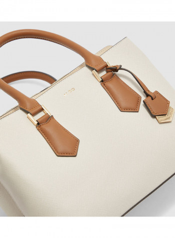 Bozemani Tote Bag White/Brown