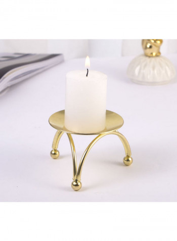 Nordic Iron Geometric Incense Candle Holder Gold 5 x 7.5cm