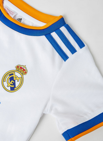 Baby/Kids Real Madrid 21/22 Home Football Kit White/Blue