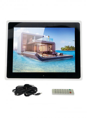Digital Photo Frame White/Clear 15inch