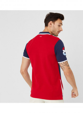 Stylish Collared Neck Polo Blue
