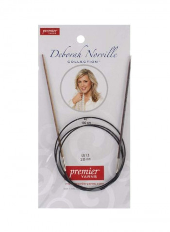 Deborah Norville Fixed Circular Needle Brown/Black/Silver