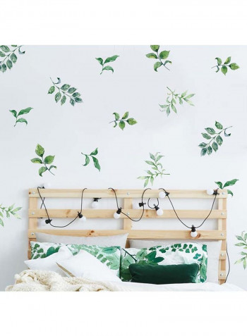 Leaves Pattern Removable Waterproof Wall Sticker Multicolour 70x50centimeter