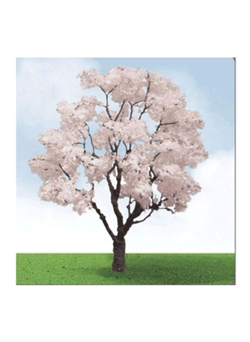 2-Piece Cherry Blossom Trees Printed Paper Set Blue/Green/Brown
