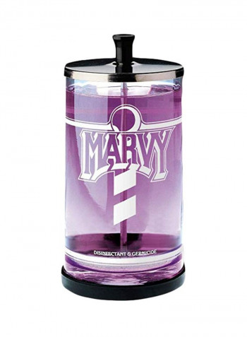 Glass Disinfectant Jar Clear/Black 10x5x6inch