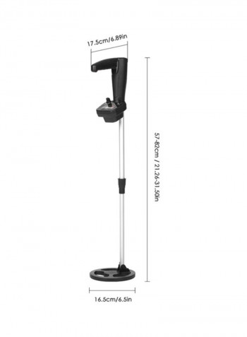 Handheld Underground Metal Detector Black/Silver 57x17.5x16.5cm