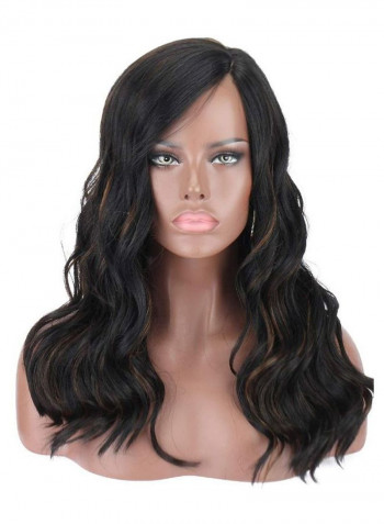 Synthetic Swiss Soft Lace Front Wig أسود