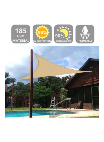 Triangle Shaped Shade Sail Beige 3x3x3meter