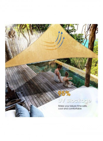 Triangle Shaped Shade Sail Beige 3x3x3meter