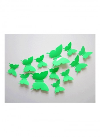 12-Piece Butterfly Wall Decals Multicolour