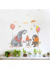Animals Pattern Decorative Wall Sticker Multicolour 70x50centimeter