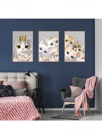 Cat Pattern Wall Sticker Multicolour 60x90centimeter