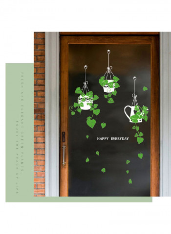 Plant Pattern Printed Wall Sticker Multicolour 60x90centimeter