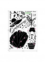 Self-Adhesive Printed Wallpaper Black 70x50centimeter