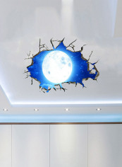 3D Vivid Planet Series Pattern Wall Sticker Multicolor 40x60centimeter