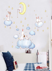 Cartoon Printed Wall Sticker Multicolor 60x90centimeter