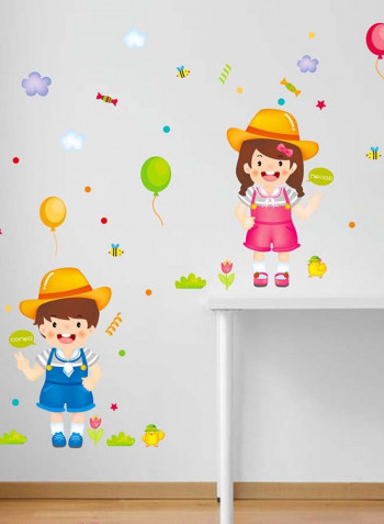 Creative Design Removable Wall Sticker Multicolour 70x50centimeter