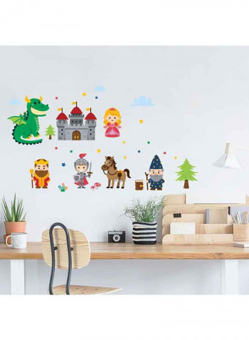Dinosaur Pattern Wall Sticker Multicolour 70x50centimeter