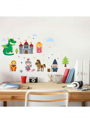 Dinosaur Pattern Wall Sticker Multicolour 70x50centimeter