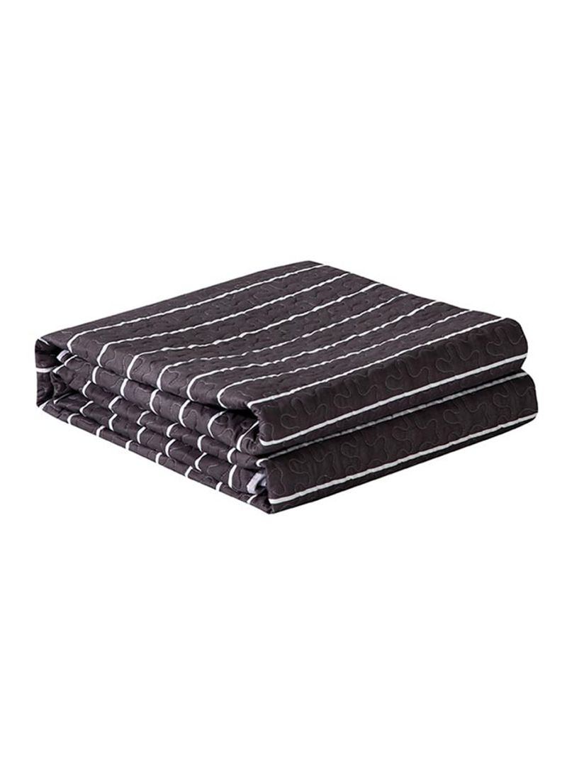 Stripes Print Simple Cotton Blanket Cotton Black 150x200centimeter