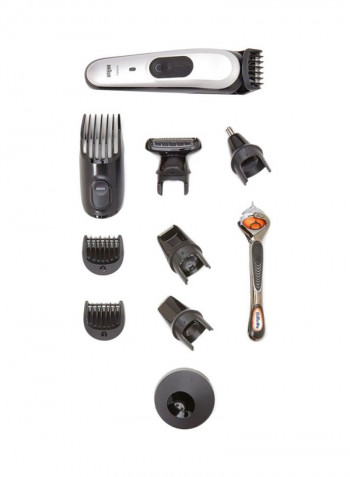 10-in-1 Rechargeable Multi-grooming Kit Silver/Black 0.63kg