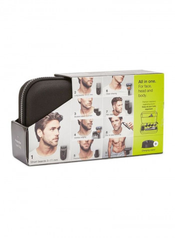 10-in-1 Rechargeable Multi-grooming Kit Silver/Black 0.63kg