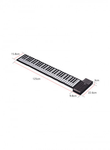 Multifunction Electric 61 Keys Hand Roll Up Flexible Silicone Piano