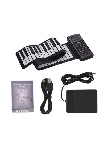 Multifunction Electric 61 Keys Hand Roll Up Flexible Silicone Piano