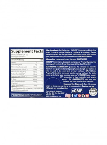 Electrolyte Stamina Shot - 12 Count