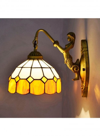 Mediterranean Retro Stained Glass Wall Lamp Multicolour