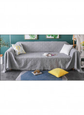 Multi-Functional Sofa Towel Slipcover Grey