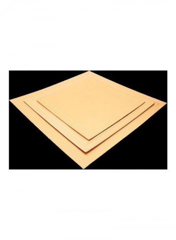 100 Pcs Square Cake Cardboard Pad Golden 30 x 30 x 26cm