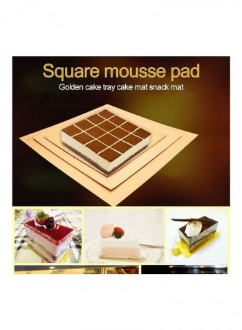 100 Pcs Square Cake Cardboard Pad Golden 30 x 30 x 26cm