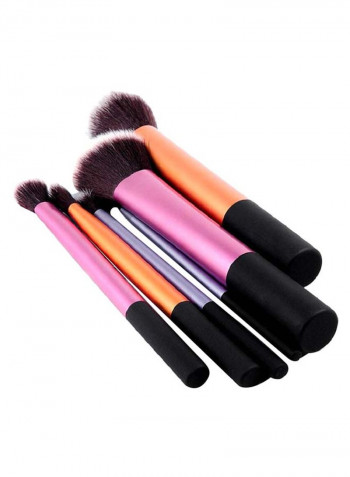 6-Piece Classy Buffing Makeup Brush Set Multicolour