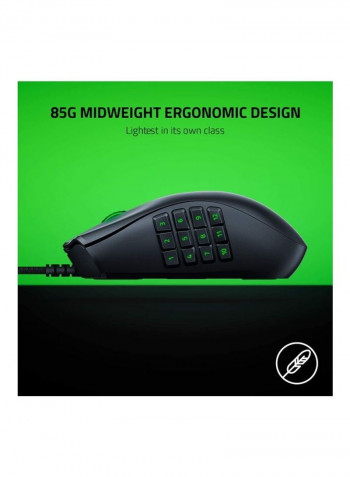 Naga X MMO Gaming Wired Mouse  16 Programmable Buttons, Optical Switch, 85g Midweight, Chroma RGB