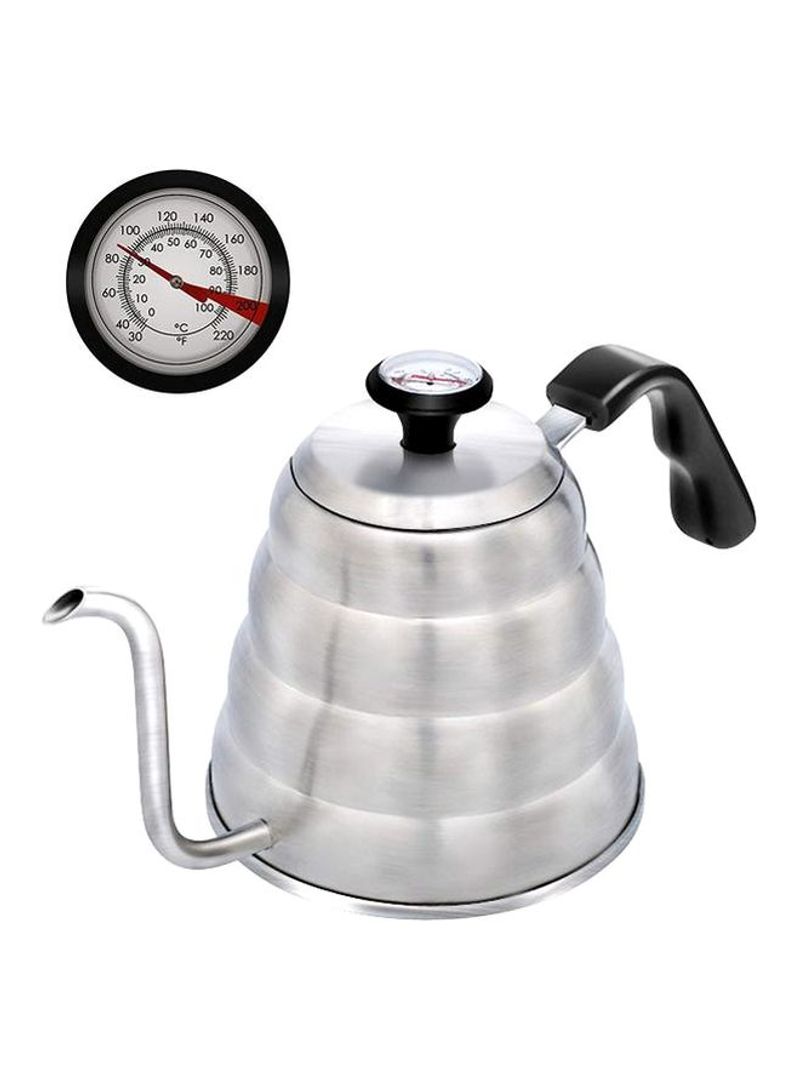 Drip Kettle With Thermometer Silver/Black/Red 1L