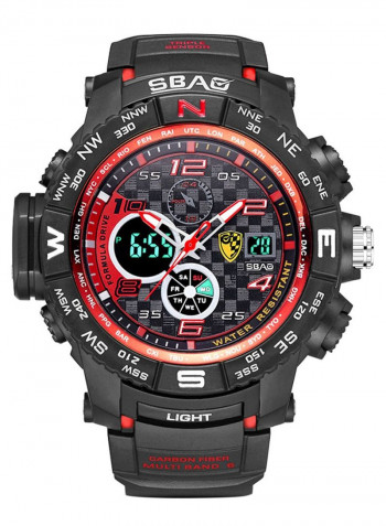 Men's Chronograph Electronic Waterproof Round Watch 2454