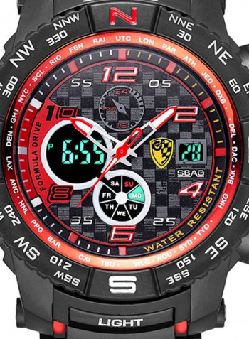 Men's Chronograph Electronic Waterproof Round Watch 2454