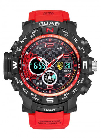 Men's Chronograph Electronic Waterproof Round Watch 2450
