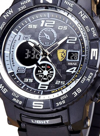 Men's Chronograph Electronic Waterproof Round Watch 2452