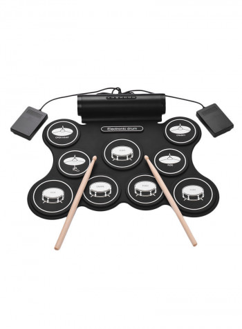 Portable Stereo Digital Electronic Roll-Up Drum
