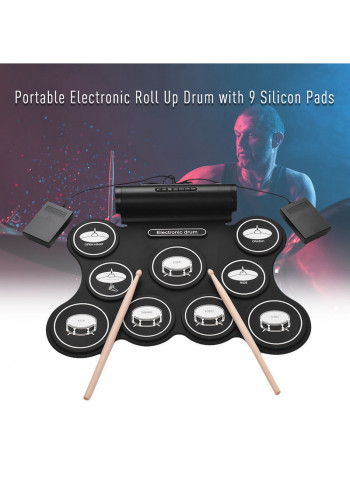 Portable Stereo Digital Electronic Roll-Up Drum
