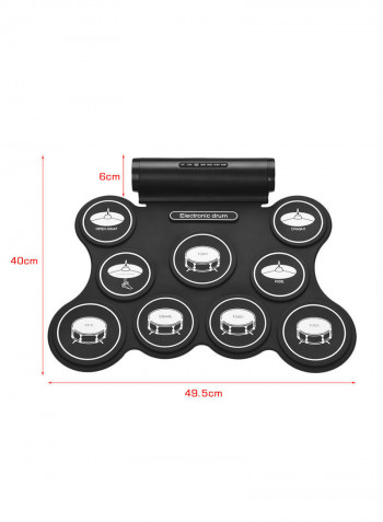 Portable Stereo Digital Electronic Roll-Up Drum