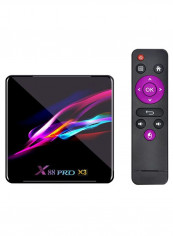 X88 Pro X3 Smart Android TV Set Top Box With Remote Control V7491US-64G Multicolour