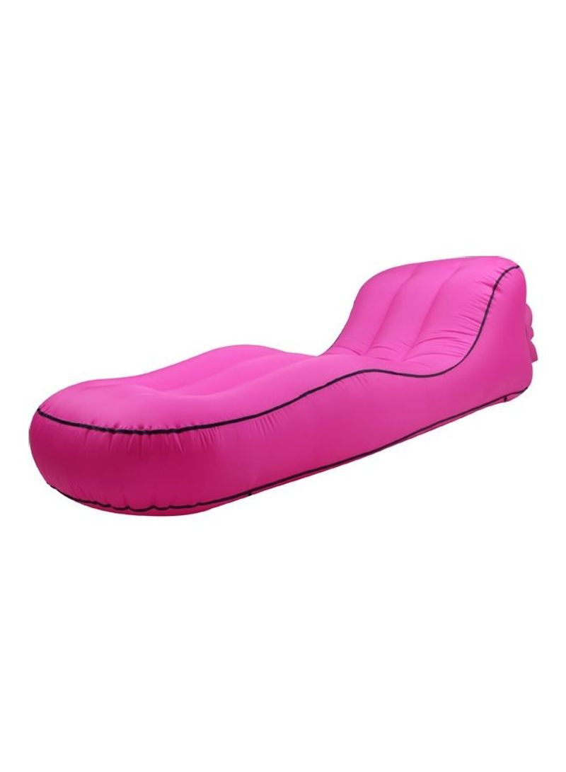 Portable Inflatable Single Outdoor Sofa Rose Red