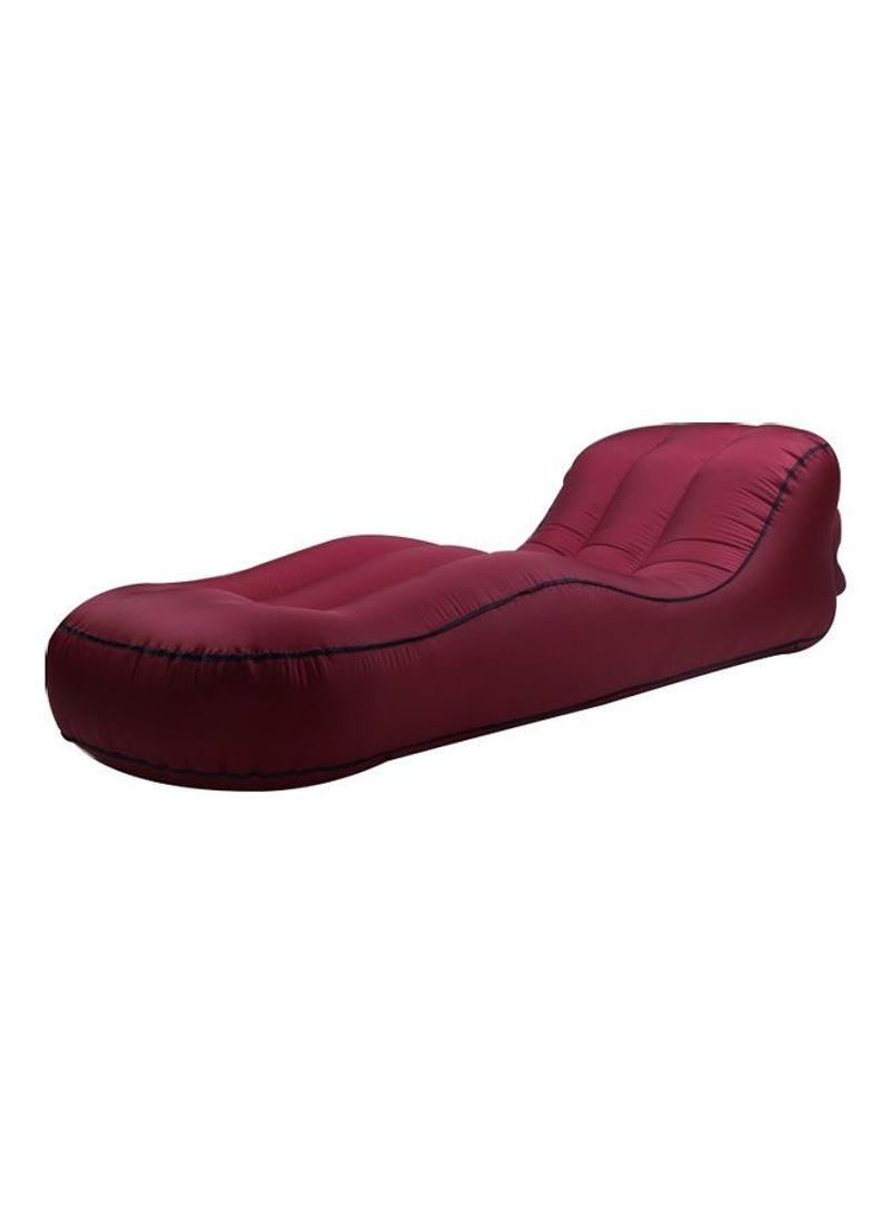 Portable Inflatable Single Outdoor Sofa Wine Red
