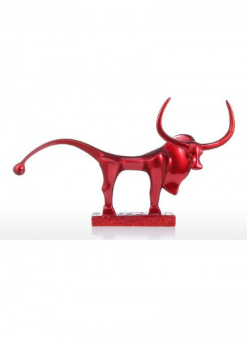 Resin Cattle Sculpture Dark Red