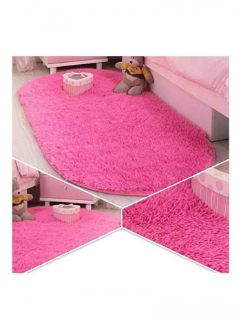 Anti-Skid Synthetic Area Rug Hot Pink 63x31.5inch