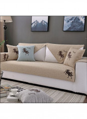 Modern Simple Style Sofa Slipcover Light Brown