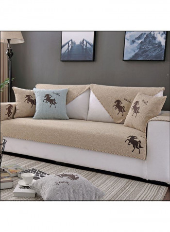 Modern Simple Style Sofa Slipcover Light Brown